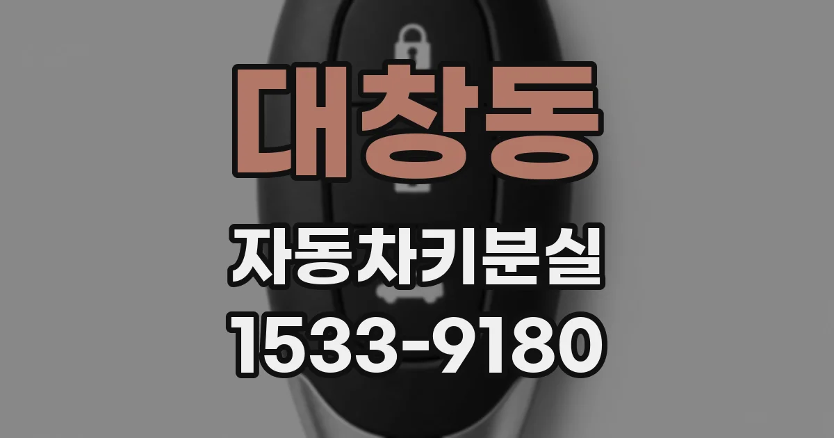 대창동 자동차키분실