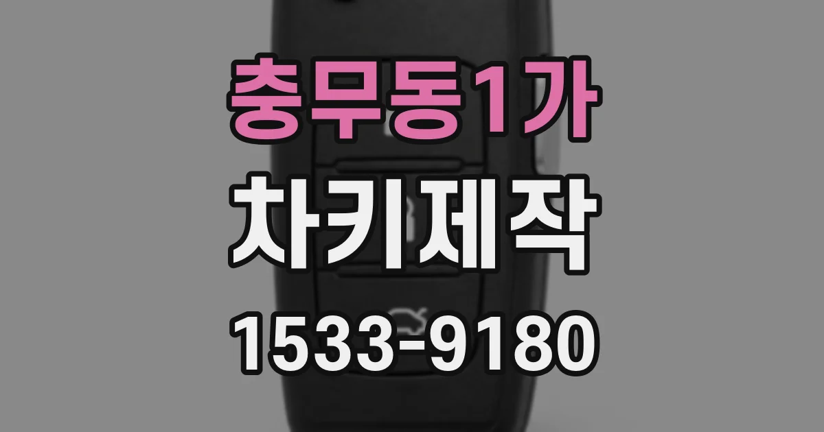 충무동1가 차키제작