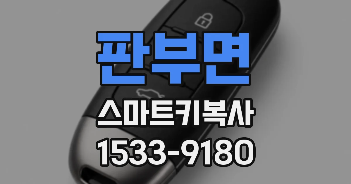 판부면 스마트키복사