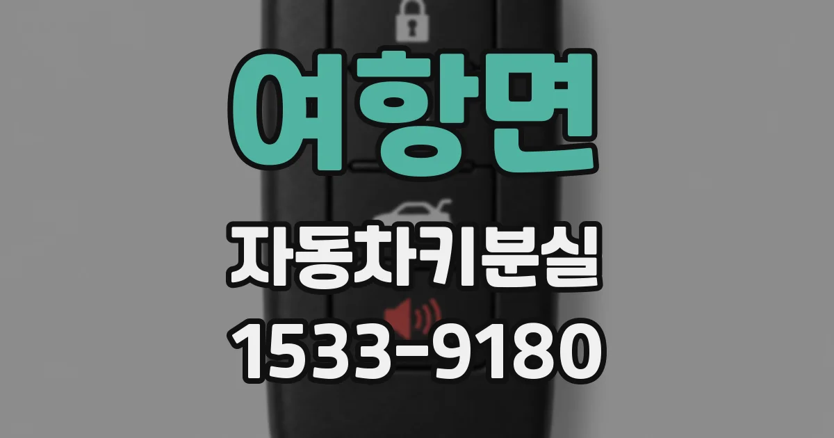 여항면 자동차키분실