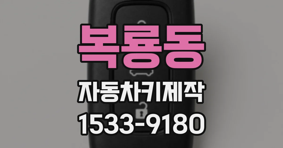 복룡동 자동차키제작