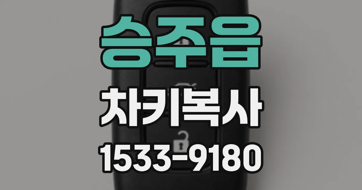 승주읍 차키복사