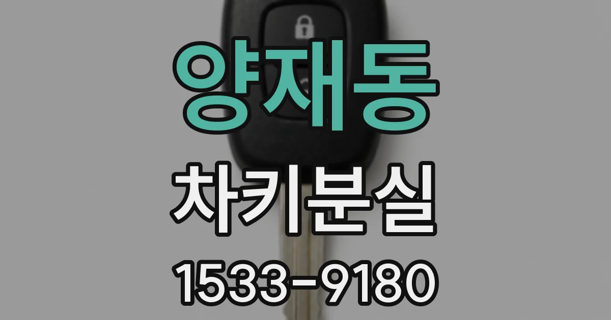 양재동 차키분실
