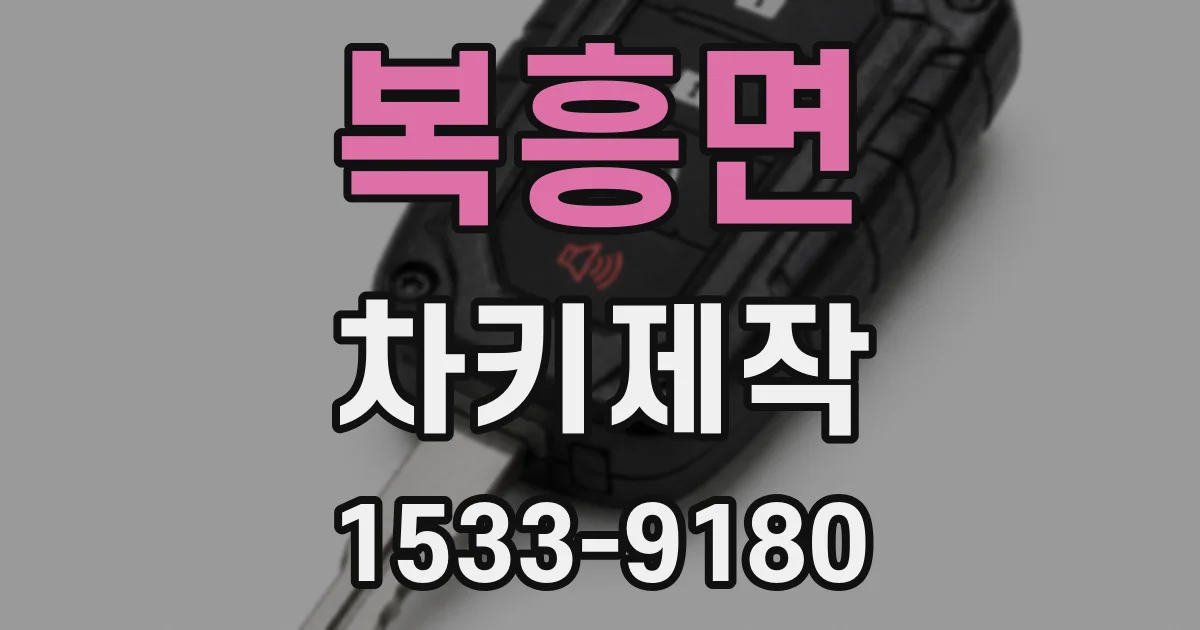 복흥면 차키제작