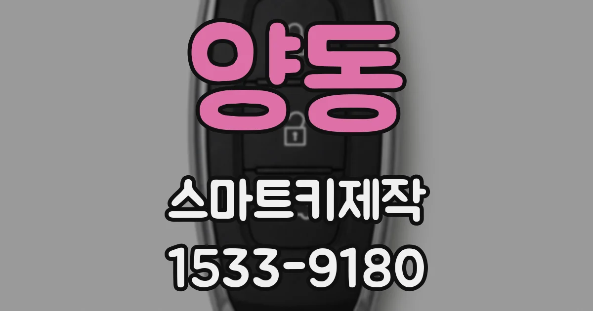 양동 스마트키제작