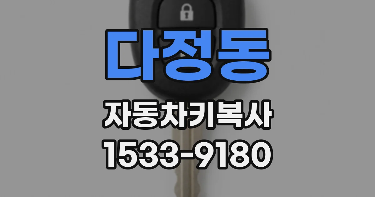 다정동 자동차키복사