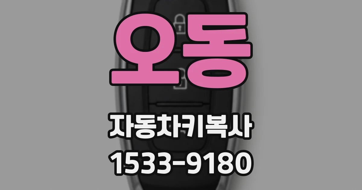 오동 자동차키복사