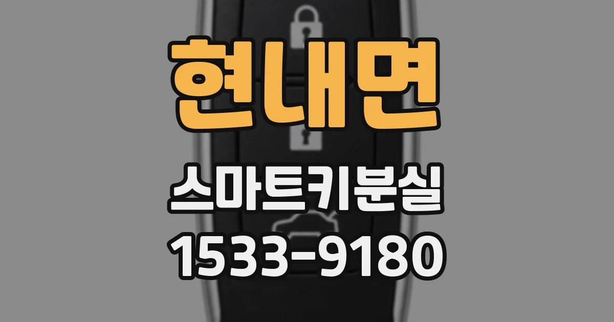 현내면 스마트키분실