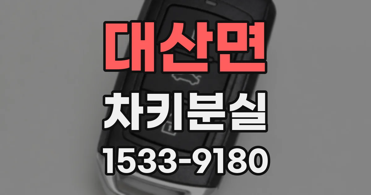 대산면 차키분실