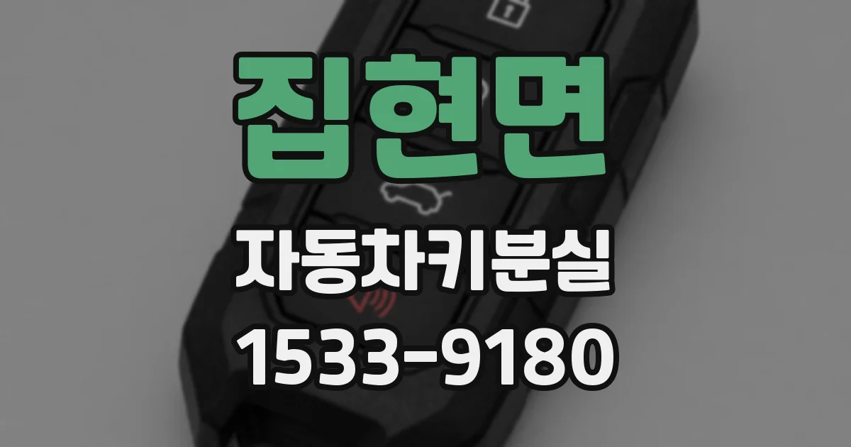 집현면 자동차키분실