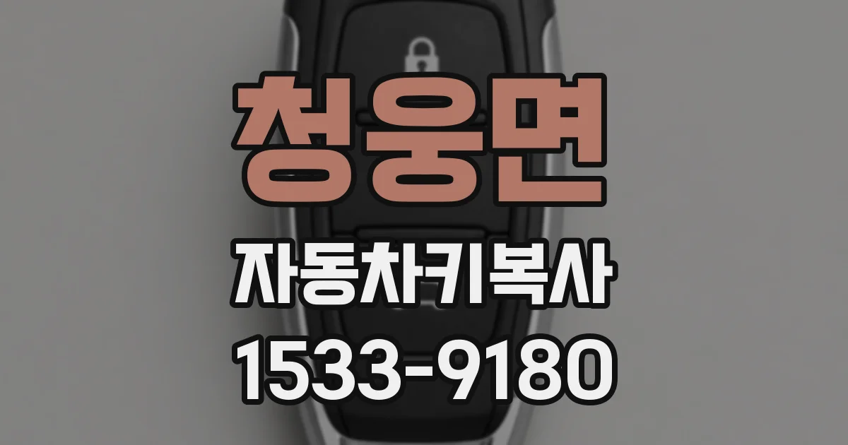 청웅면 자동차키복사