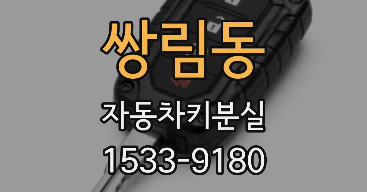 쌍림동 자동차키분실