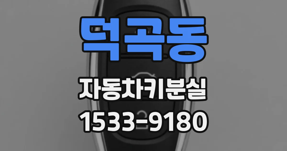 덕곡동 자동차키분실