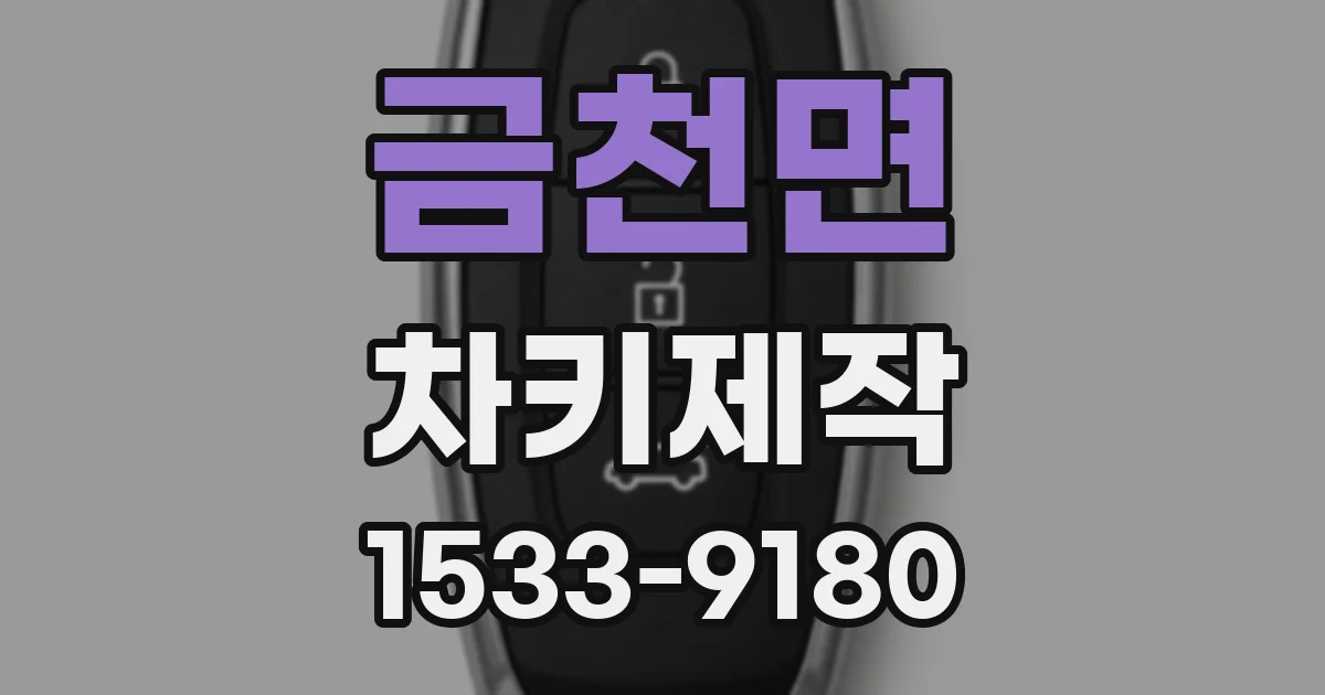 금천면 차키제작