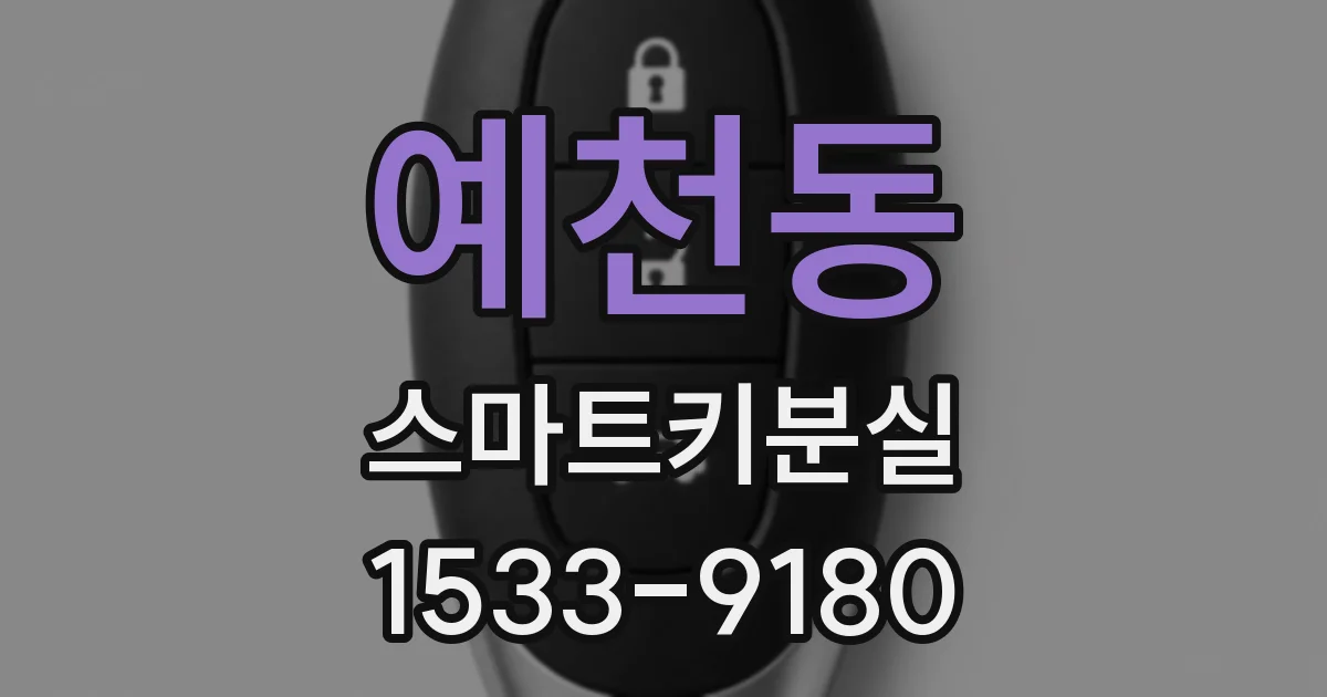 예천동 스마트키분실
