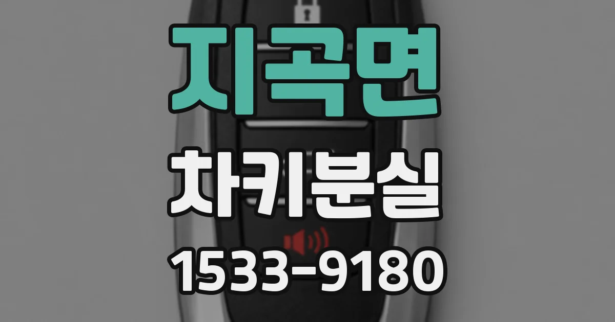 지곡면 차키분실