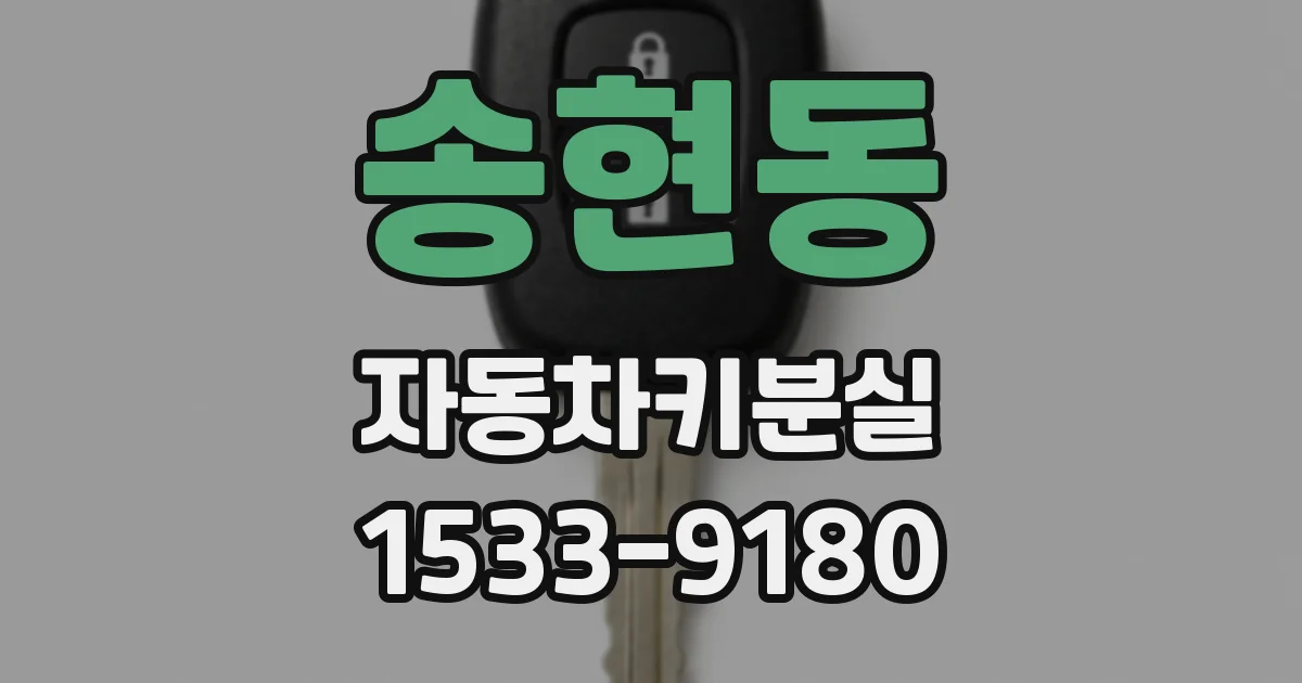 송현동 자동차키분실