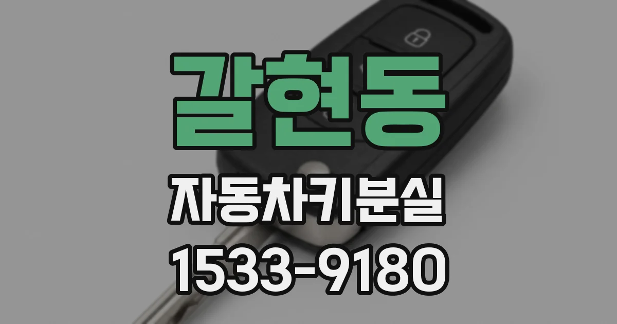 갈현동 자동차키분실