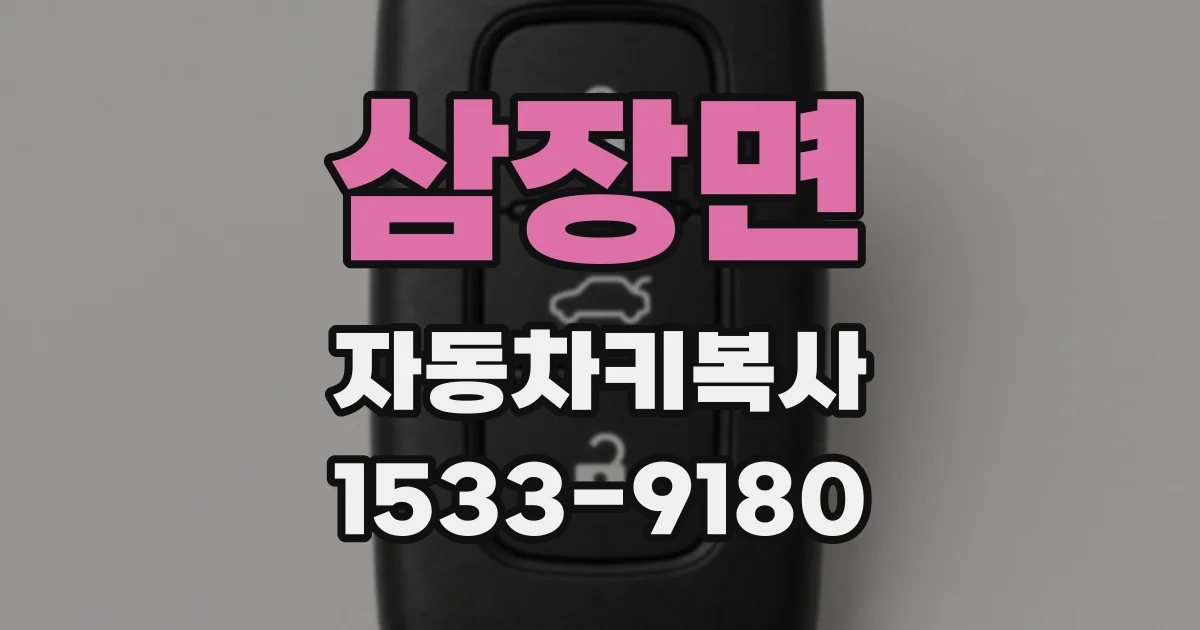 삼장면 자동차키복사