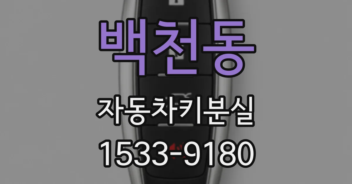 백천동 자동차키분실