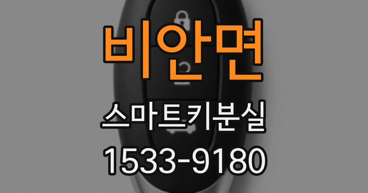 비안면 스마트키분실