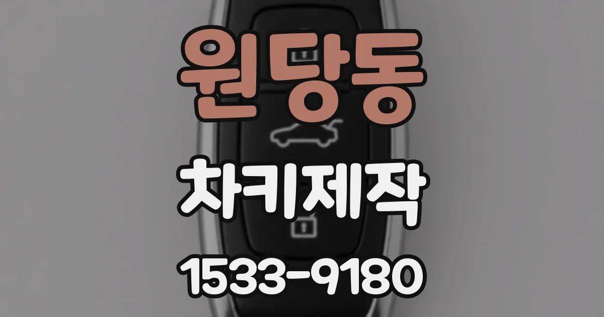 원당동 차키제작