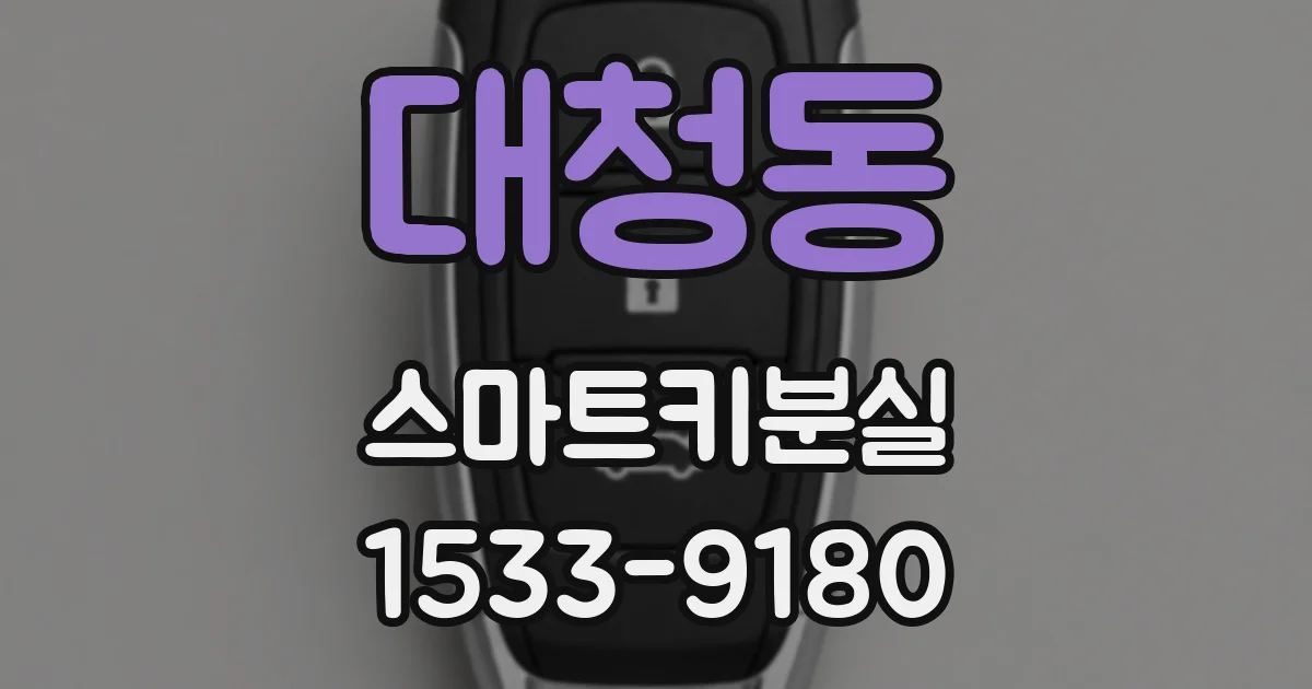 대청동 스마트키분실