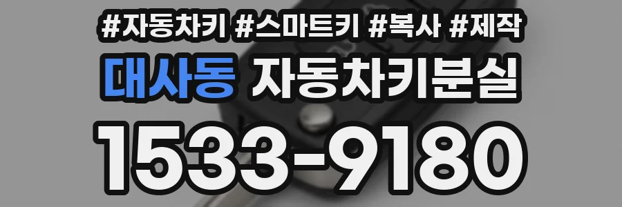 대사동 자동차키분실