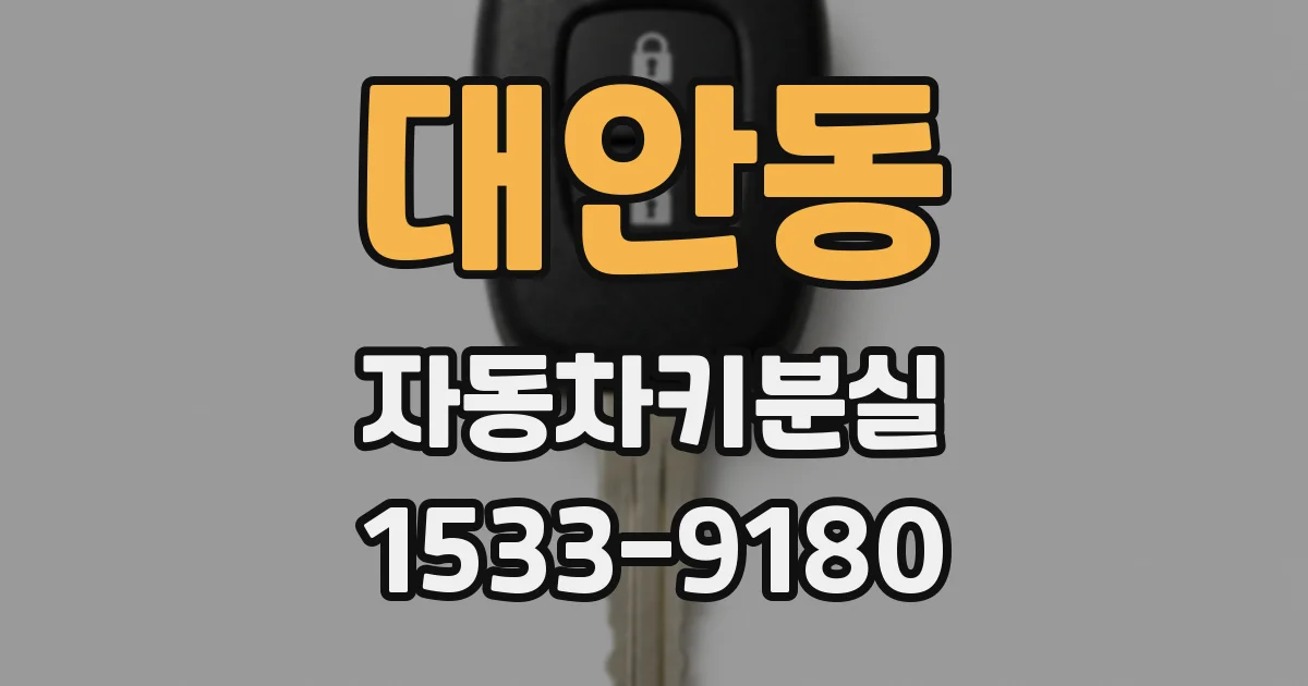 대안동 자동차키분실