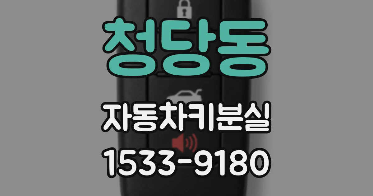 청당동 자동차키분실