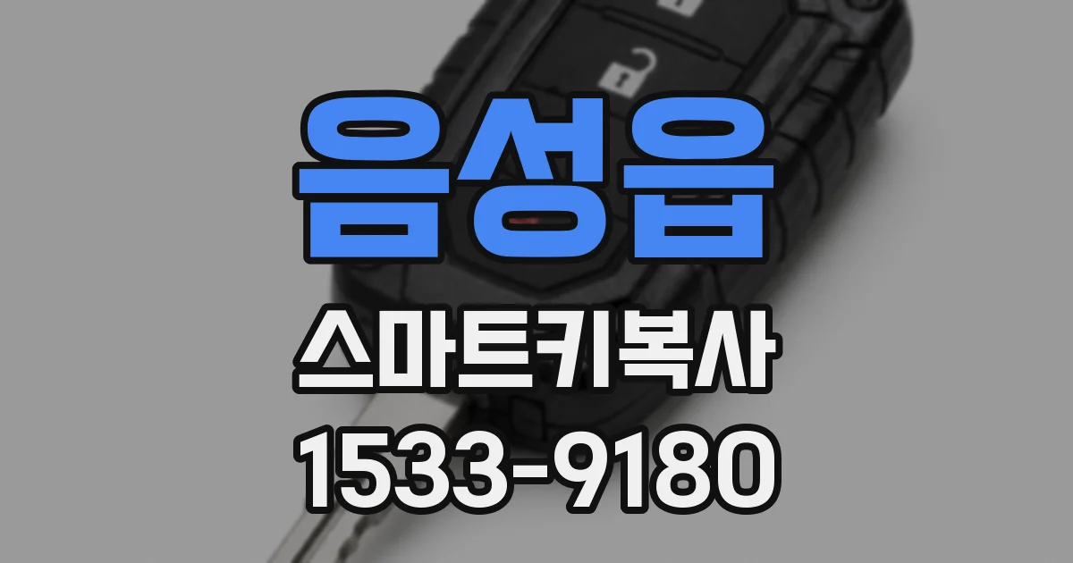 음성읍 스마트키복사