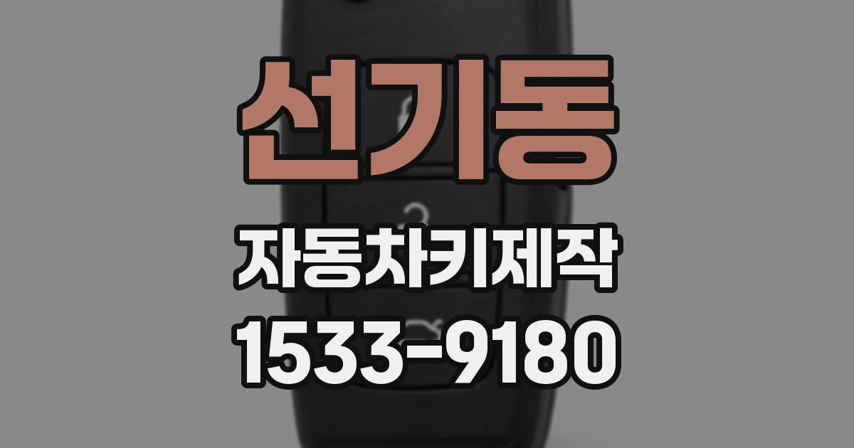 선기동 자동차키제작