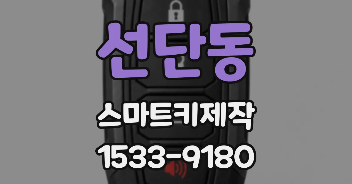 선단동 스마트키제작