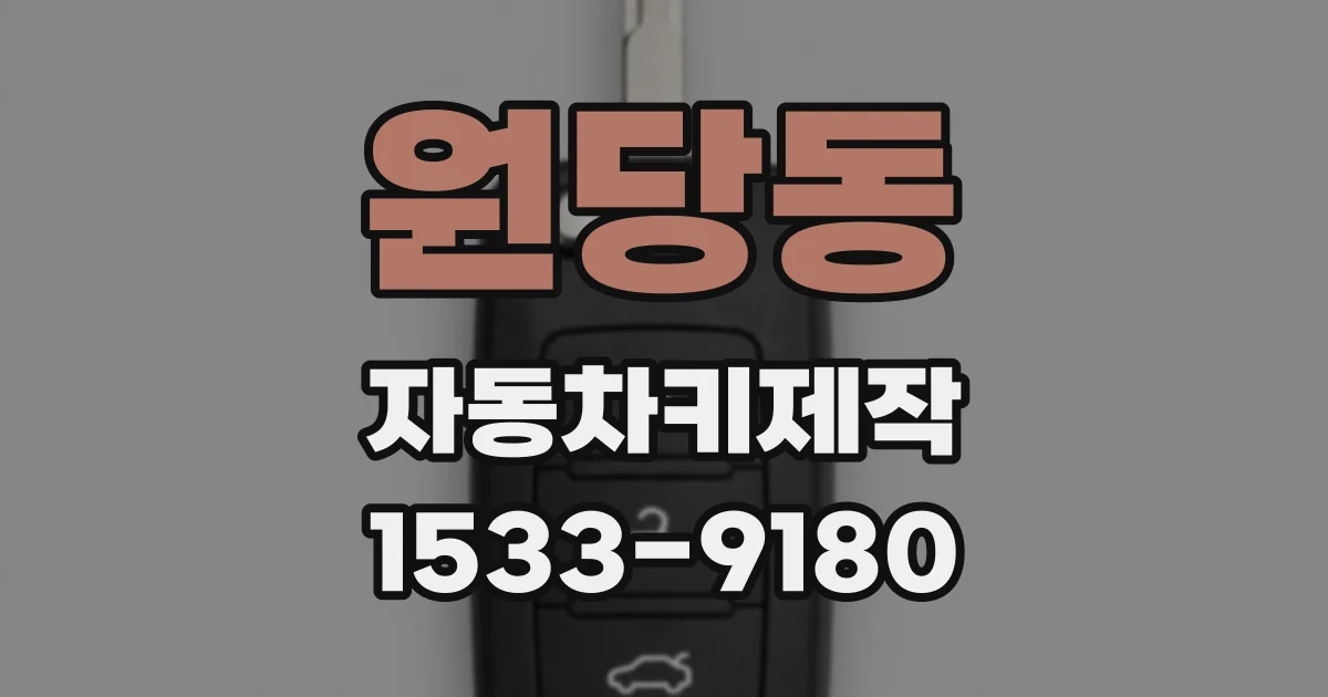 원당동 자동차키제작