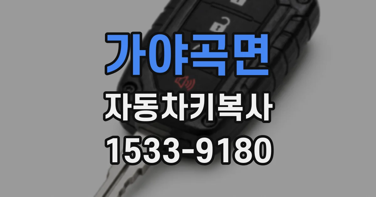 가야곡면 자동차키복사