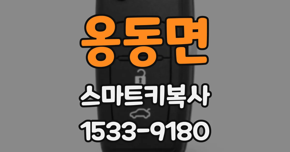 옹동면 스마트키복사