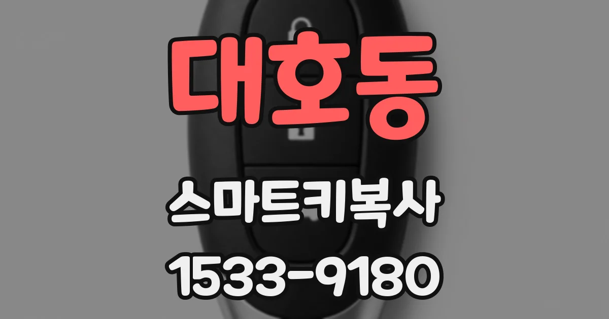 대호동 스마트키복사