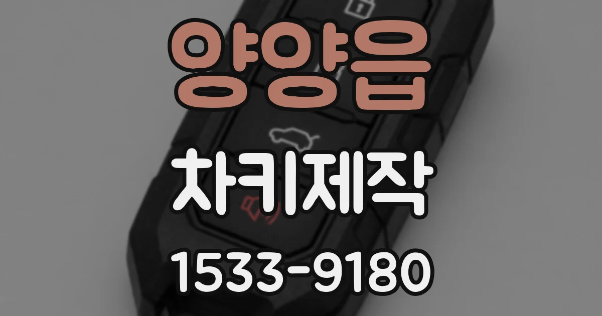 양양읍 차키제작