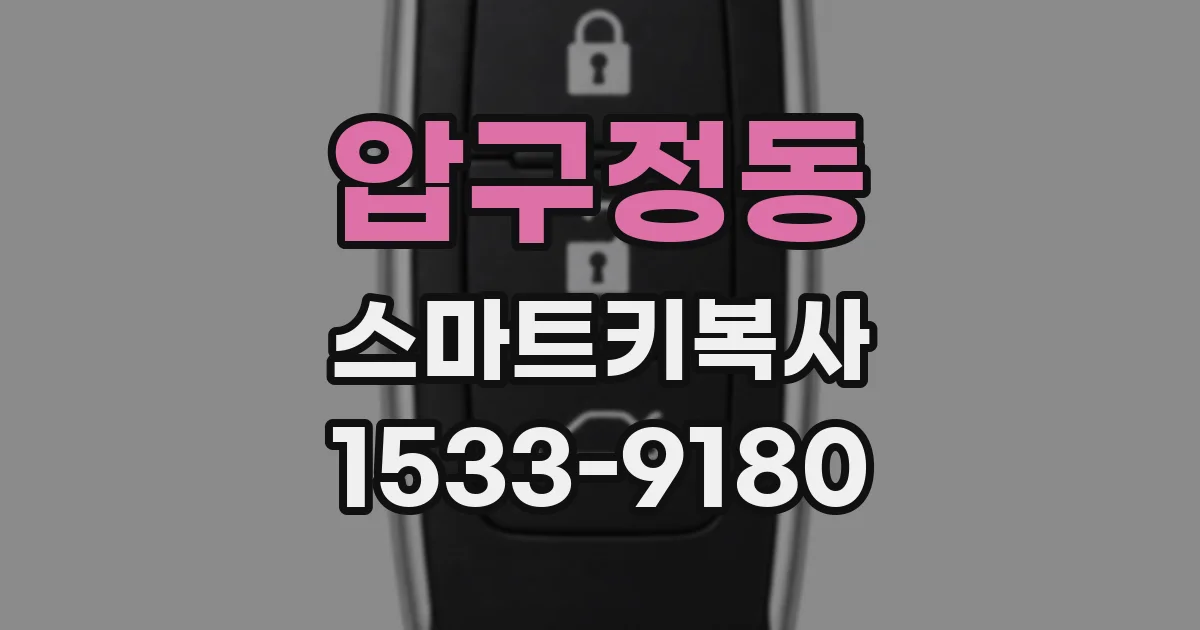 압구정동 스마트키복사