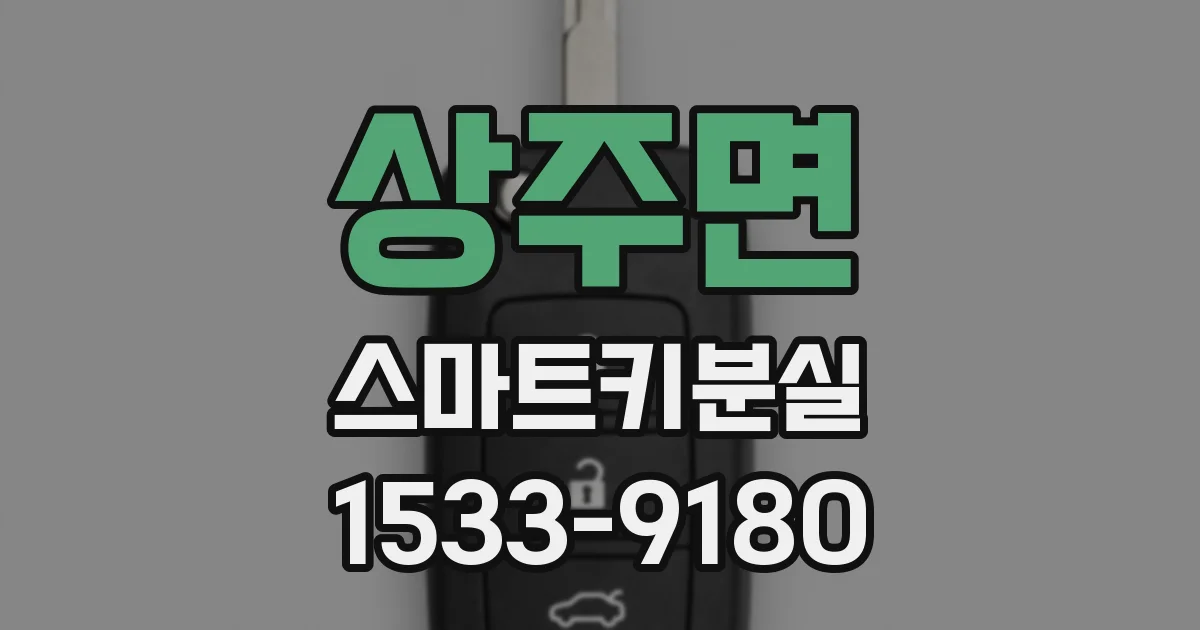 상주면 스마트키분실