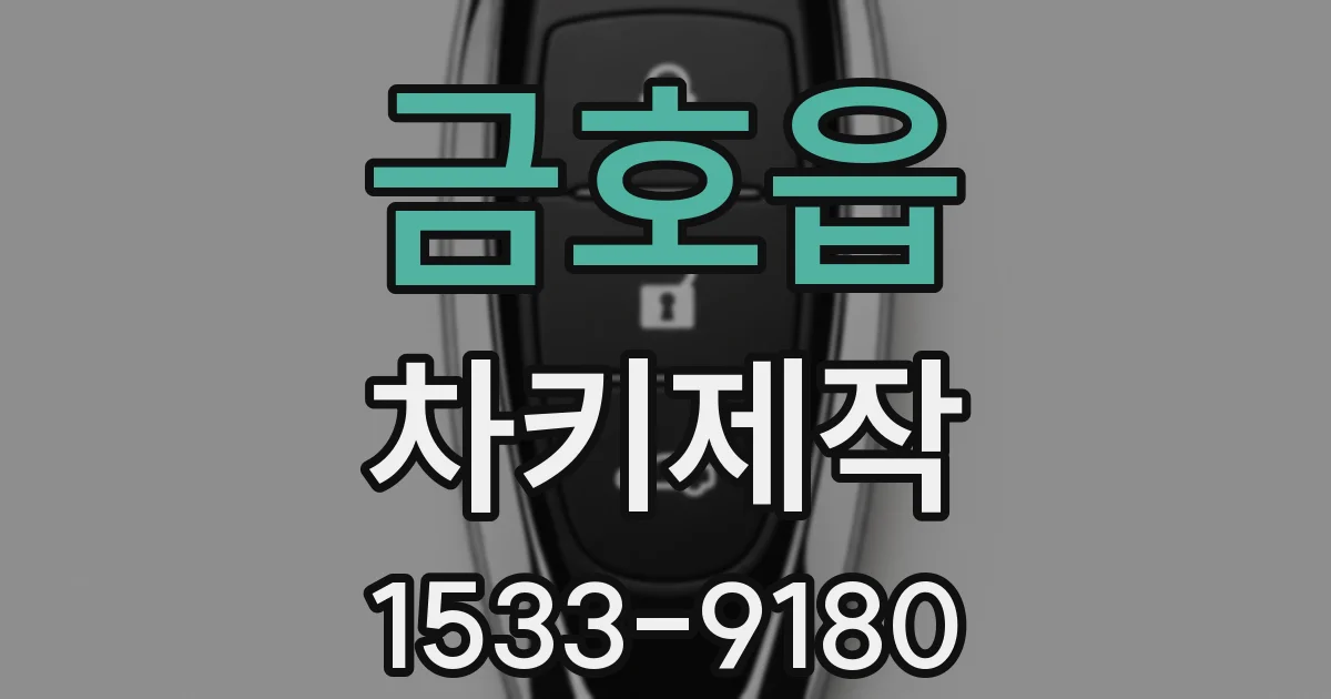 금호읍 차키제작