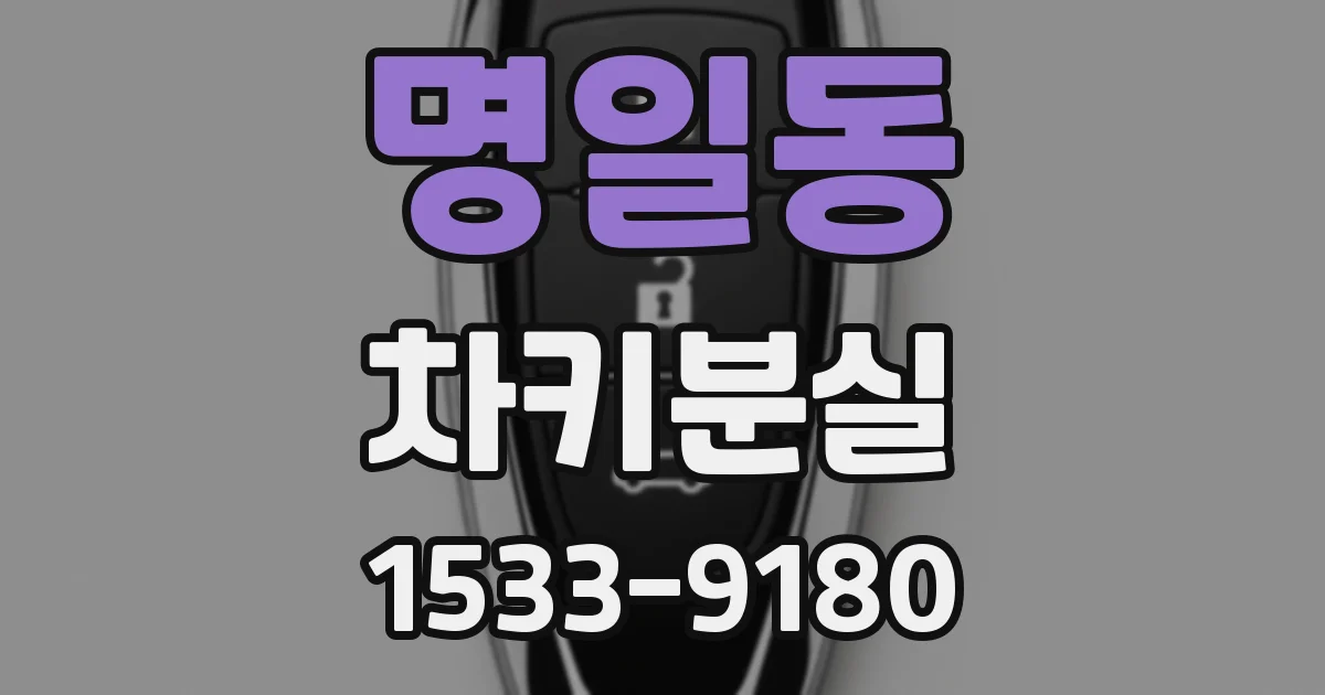 명일동 차키분실