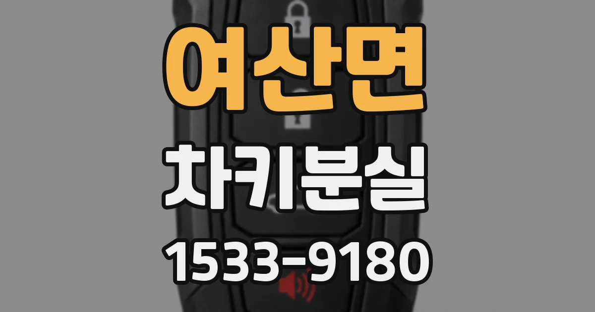 여산면 차키분실