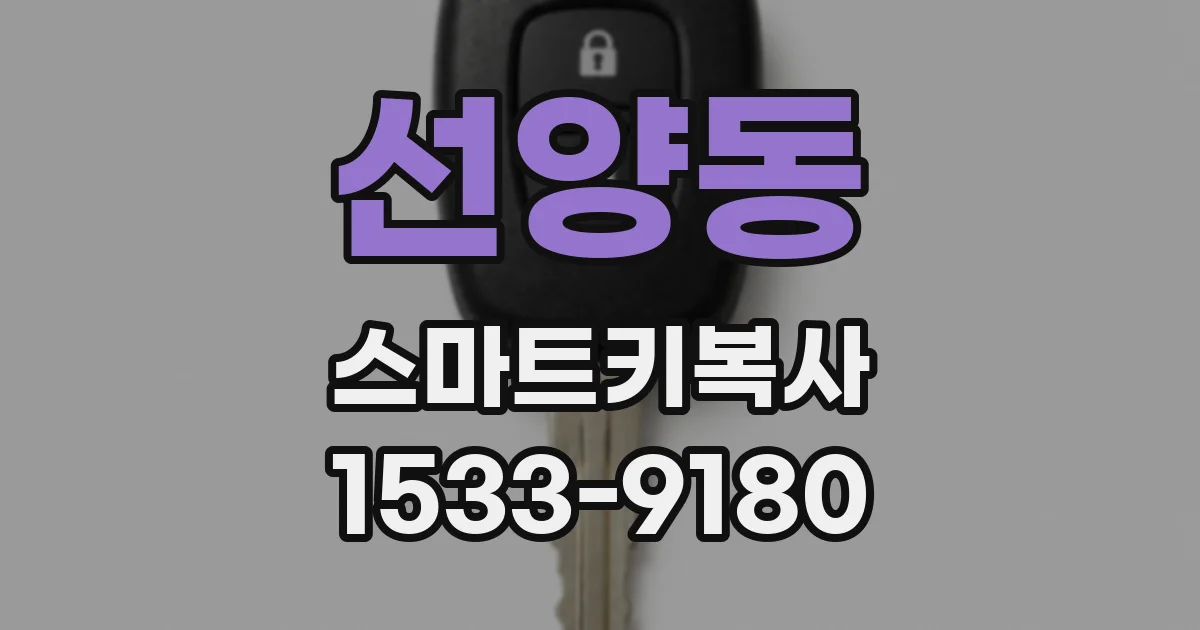 선양동 스마트키복사