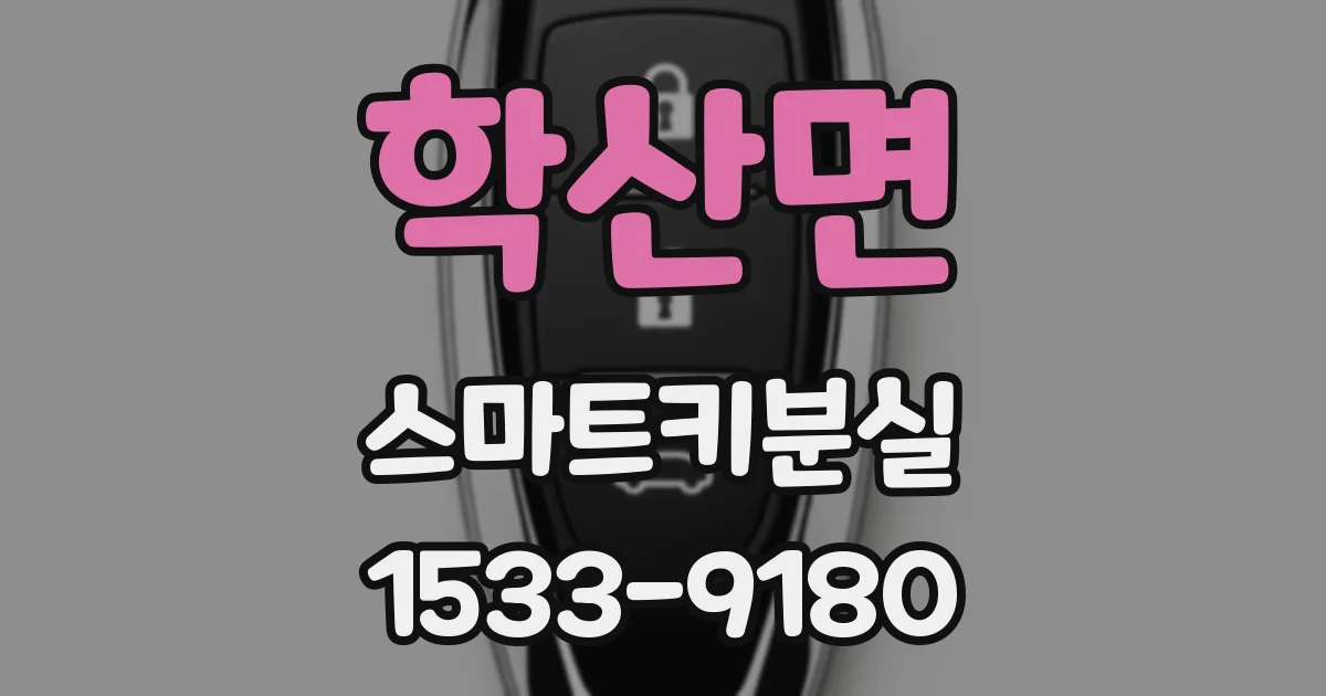 학산면 스마트키분실