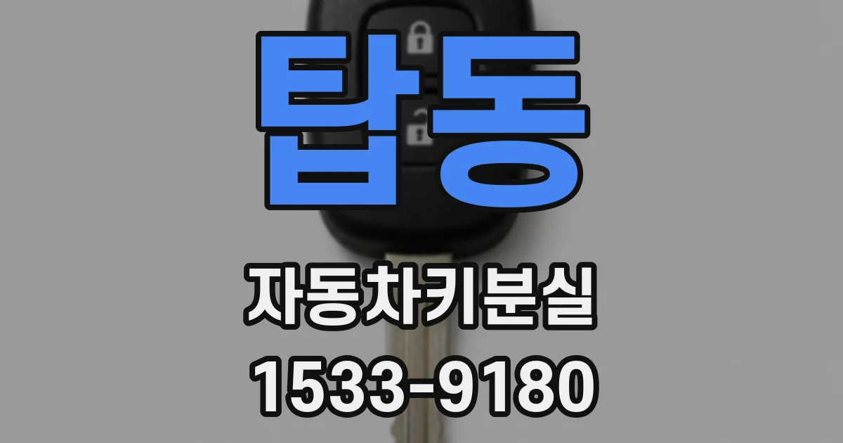 탑동 자동차키분실