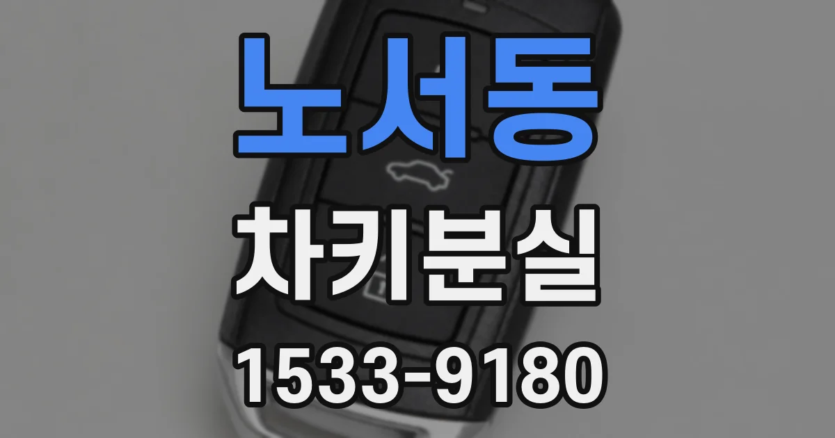 노서동 차키분실