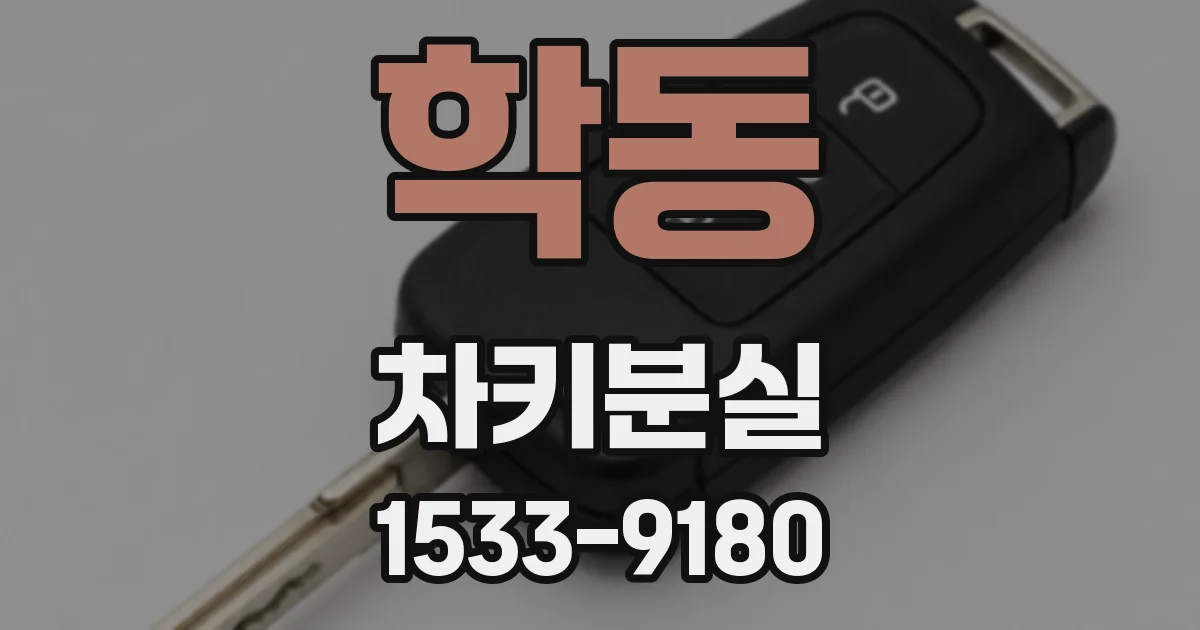 학동 차키분실