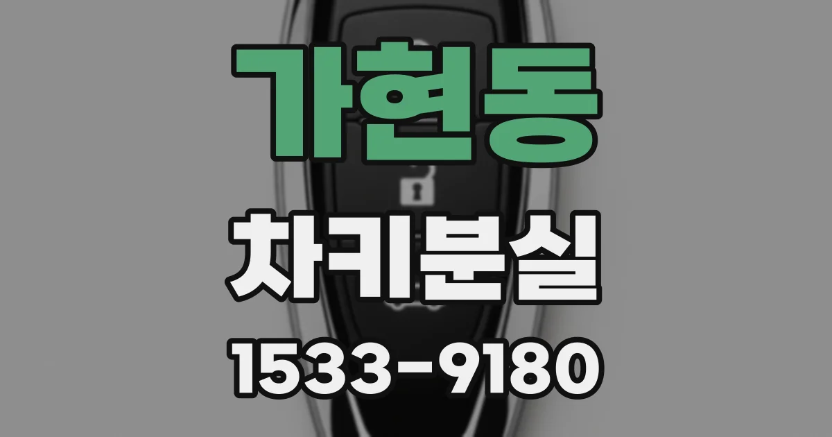 가현동 차키분실