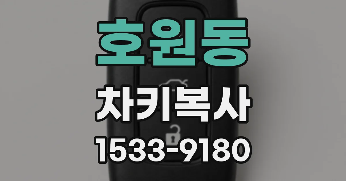 호원동 차키복사